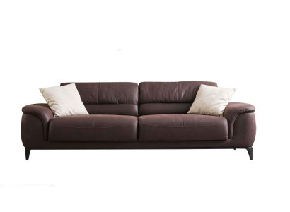 Upholstered Sofa Three Seater Couch Sofa 3 Seater Brown Fabric Fabric Sofa Sofas